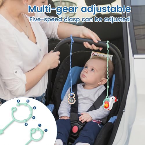 Toy Straps for Baby, Silicone Setpacifier Clip, Applies to Car Seat Toy - Image 5