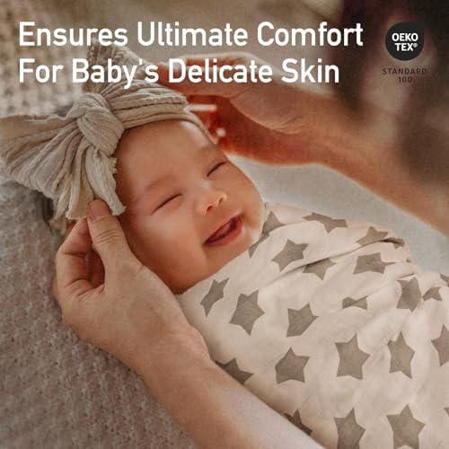 GLLQUEN BABY Muslin Swaddle Blankets 4Pk Receiving Blanket Large 35" x 40" - Image 2