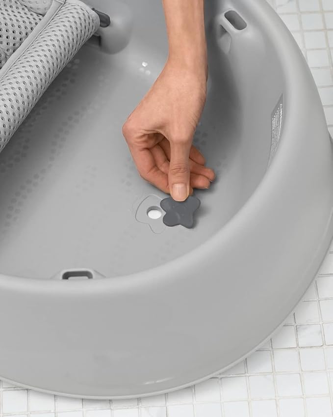 Skip Hop Infant Bath Tub 3-Stage Grow With Baby Smart Sling MOBY Bathtub Grey Age 0+