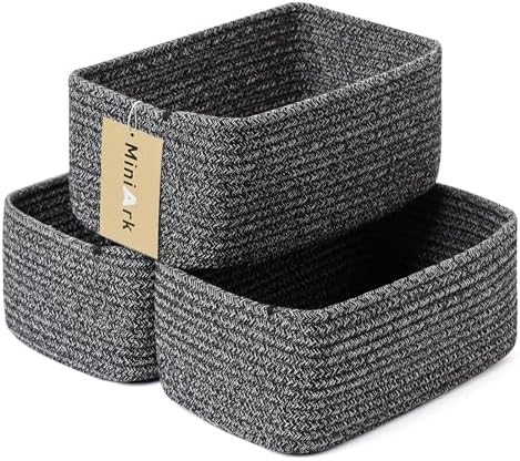 MiniArk Small Storage Baskets for Organizing | Closet Organizer Bins | Shelf by MiniArkStorageBasketsHome