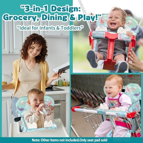 Shopping Cart Cover for Baby, High Chair Cover, Heart Backrest - Image 5