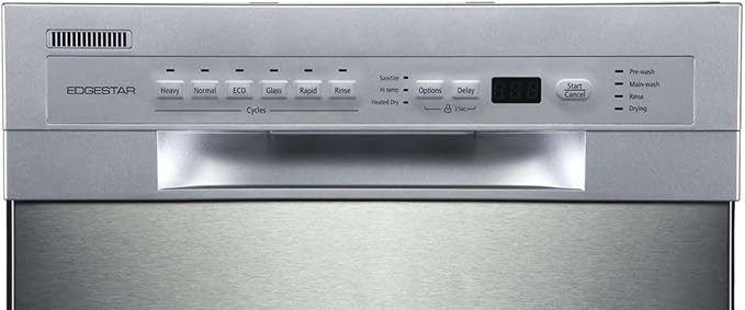 EdgeStar BIDW1802WH 18 Inch Wide 8 Place Setting Built-In Dishwasher