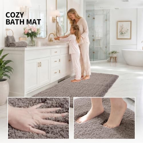 ILANGO Bathroom Rugs 48" × 24", Extra Soft Absorbent Microfiber Bath Rugs - Image 5