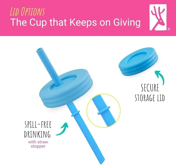 Elk and Friends 10oz Stainless Steel Kids + Toddler Drinking Cups | The Original Mason Jars with Lids + Sleeves + Straws | Smoothie Cups | Spill Resistant | Dishwasher Safe | 2 Pack