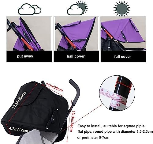 Summer Baby Strollers Awning Sunshade Pram Sun Shade Cover UPF50+ Sun Cover - Image 4