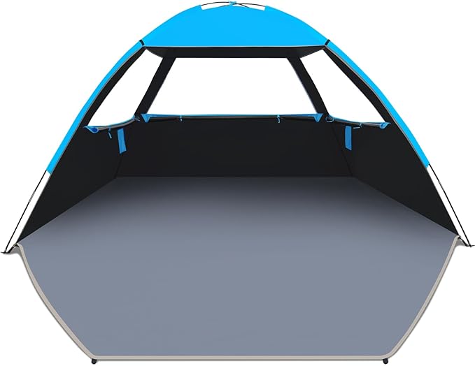 Venustas Beach Tent Sun Shelter for 3/4-5/6-7/8-10 Person, UPF 50+ UV Protection Beach Canopy, Lightweight and Easy Setup Cabana, Portable Shade Tent