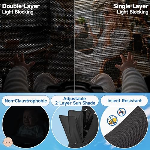 bemece Universal Stroller Sun Shade - Image 4