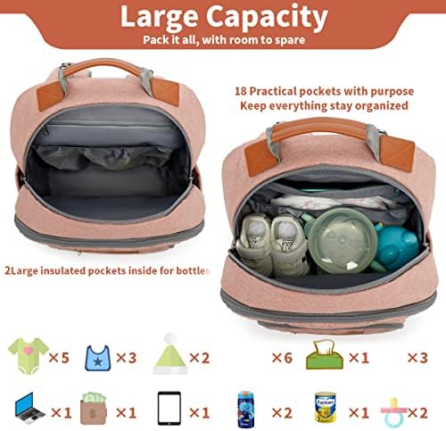 Diaper Bag Backpack, Large Baby Nappy Bags - Image 5