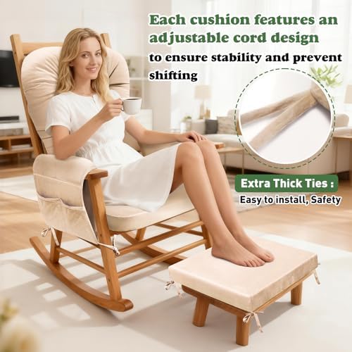 JZHLLA Glider Rocker Replacement Cushion Set - Image 5