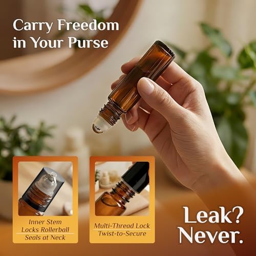 PrettyCare Set of 120, Bulk 10 ml Essential Oil Roller Bottles - Image 5