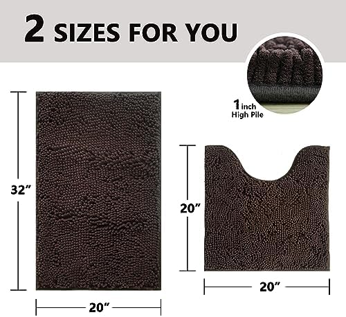BOANKODU Bathroom Rugs Sets 2 Piece, Absorbent Bath Mat - Image 3
