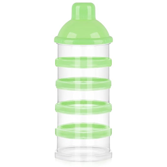 Accmor Formula Dispenser On The Go, 5 Compartments Stackable Formula Container for Travel, Baby Milk Powder Kids Snack Container, BPA Free