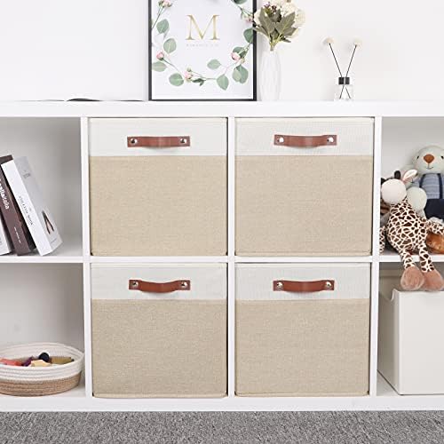 Temary Cube Storage Bins 13 Inch Fabric Storage Cubes Storage Baskets - Image 5