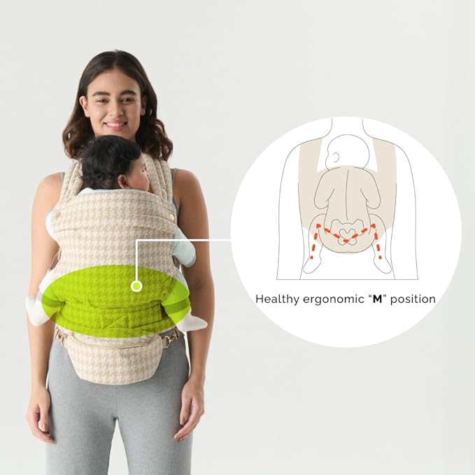 Ergonomic Baby Carrier for Newborns to Toddlers (7-35 lbs) with Adjustable Straps and Belt Bag – Comfortable, Versatile, and Stylish Babywearing Solution