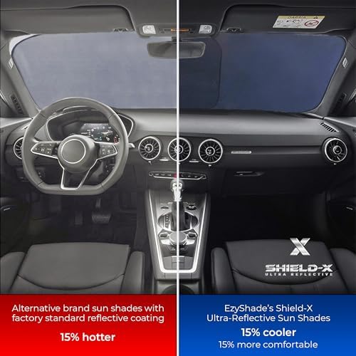 EzyShade Windshield Sun Shade for Jeep Wrangler 1986-2017. X-Small Size - Image 3