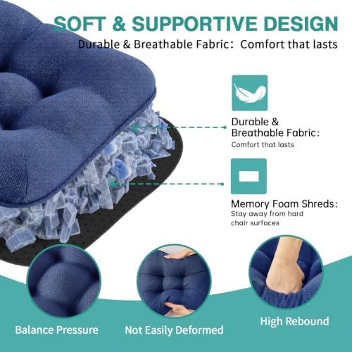 BETU Chair Cushions for Dining Chairs Set of 2, 3.5" Thick Outdoor Indoor Chair - Image 4