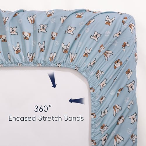 PHF 3 Pack Soft Mini Crib Sheets, Pet Dogs Pack N Play Sheets - Image 5