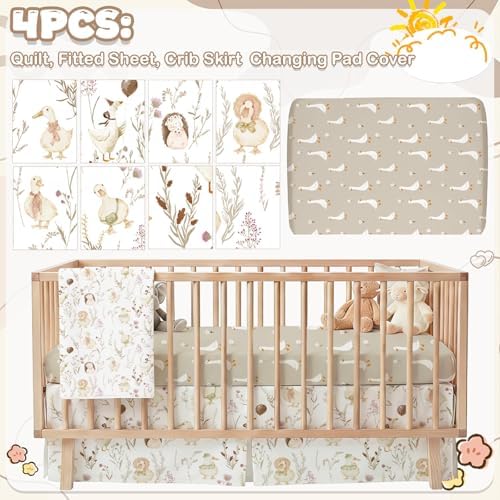 Hahafelt 4 Pieces Crib Bedding Set - Image 5