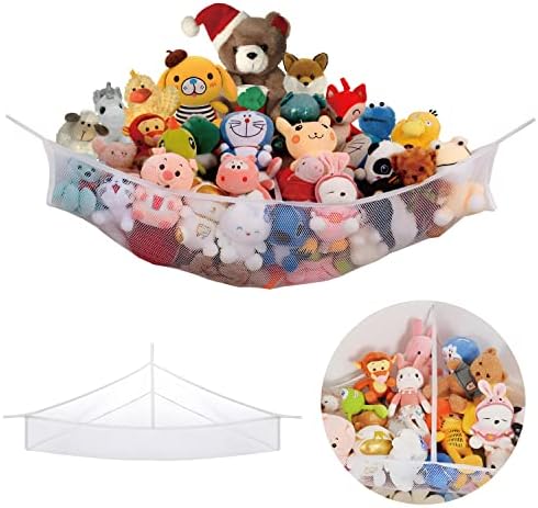 X-Large Stuffed Animal Storage Net, Holds 60 Plushies by INSFITY
