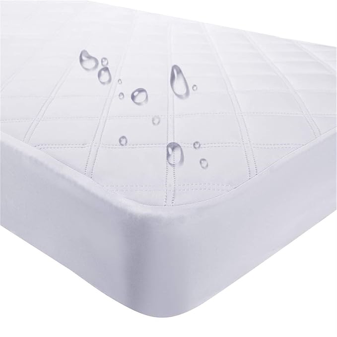 Yoofoss Waterproof Crib Mattress Protector, Quilted Crib Mattress Pad Cover Ultra Soft and Breathable, Machine Washable Toddler Mattress Protector for Standard Baby Crib Size 52''x28''