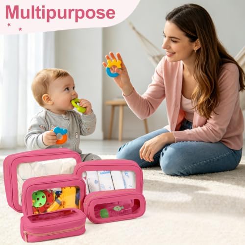 YOPCDJ 5PCS Diaper Bag Organizer Pouch, Cosmetic Bag Set, TSA Approved Toiletry - Image 2