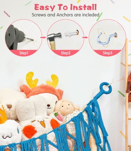 Stuffed Animal Net Hammock, Save Space Eliminate Clutter - Image 5