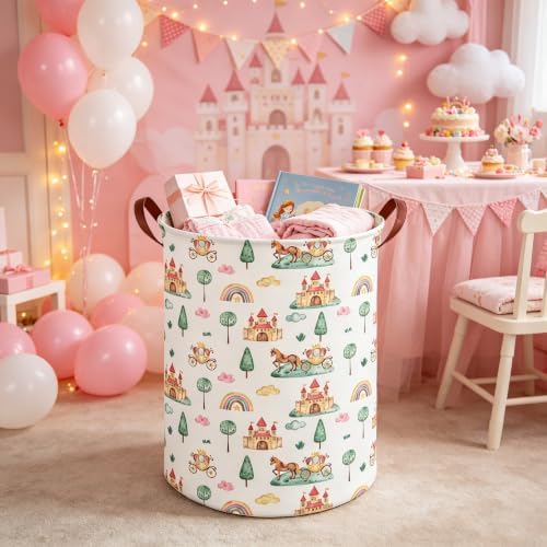 Princess Castle Laundry Basket, Waterproof folding basket - Image 3