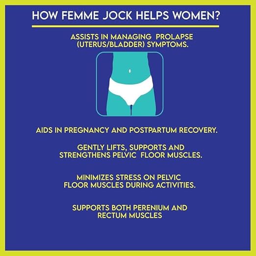 Patented Women’s Pelvic Floor Orthotic Support Belt ― Uterus Pain Relief Girdle for Dropped Bladder, Vulvar Varicosities, Postpartum Recovery, SPD | High Waist - Sapphire Blue (M)
