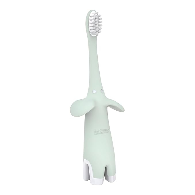 Dr. Brown's Infant-to-Toddler Toothbrush, Elephant, Mint, 0-3 Years
