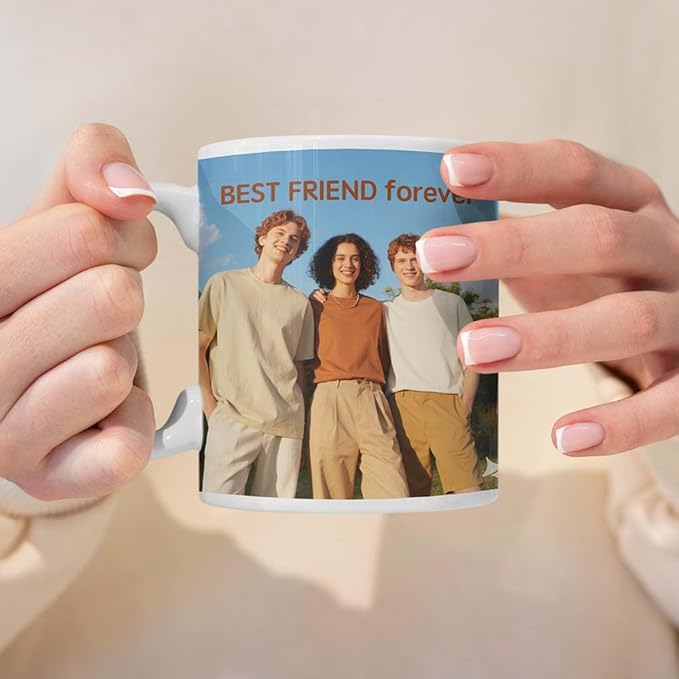 Custom Mug, Customized Photo Coffee Mug, Personalized 11 Oz Ceramic Mug with Text Photo, Taza Personalizadas for Men Women