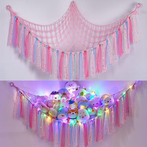 FIOBEE Stuffed Animals Net LED Light Toy Hammock by FIOBEE