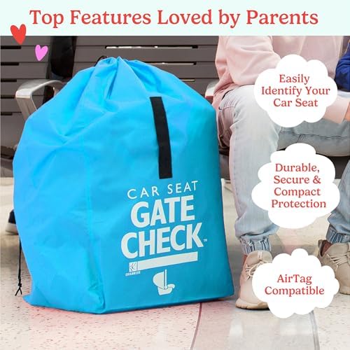 J.L. Childress Gate Check Bag for Car Seats & Infant Carriers, Neon Blue - Image 2