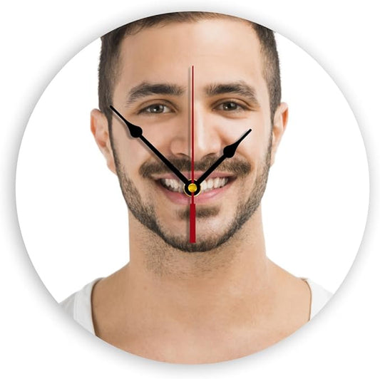 Generic Custom Clocks for Walls Personalized Clocks with Picture Silent Non Ticking Round Decoration for Kitchen Creative, 12inch-30cm