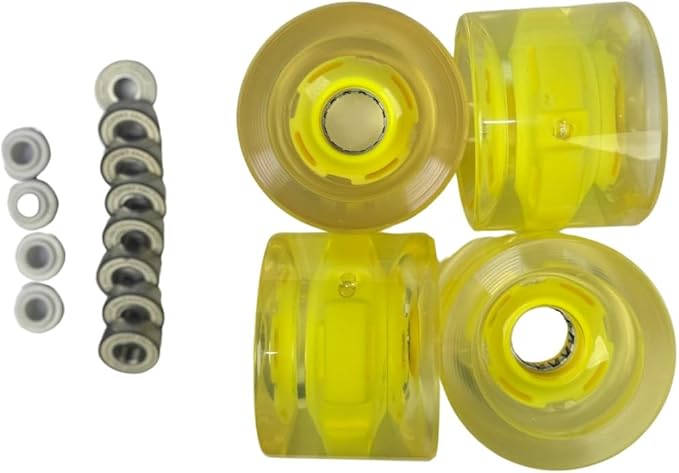 Clear Longboard Skateboard - Transparent Acrylic Long Boards with Light-Up LED Wheels for Smooth Rides - Ride The Streets in Style with Longboard Built for Beginners & Pros Alike