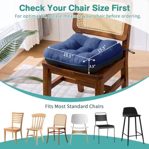 BETU Chair Cushions for Dining Chairs Set of 6, 3.5" Thick Outdoor Indoor Chair - Image 5