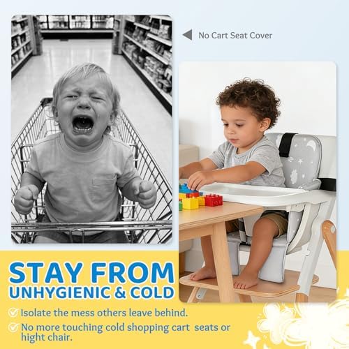 Portable Shopping Cart Seat for Baby, High Chair Comfort Seat - Image 2