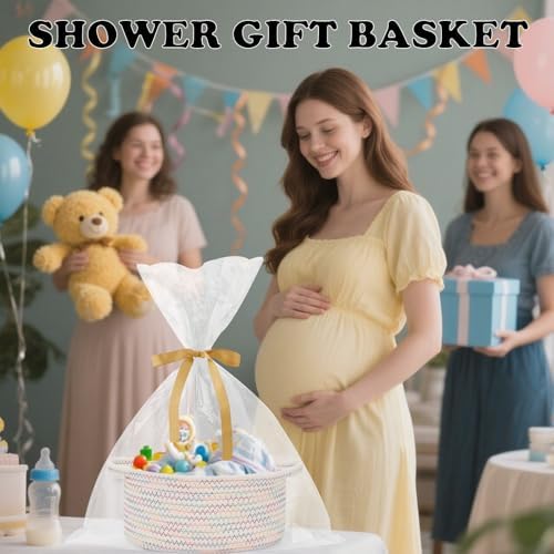 Small Woven Rope Basket, Baby Gift Basket - Image 6