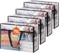 Lifewit 4 Pack Clear Clothes Storage Bags, 75L Plastic Blanket Storage Bag by Lifewit
