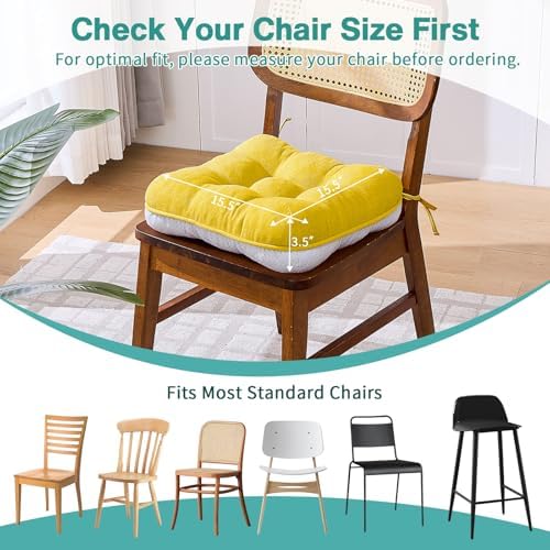 BETU Chair Cushions for Dining Chairs Set of 6, 3.5" Thick Kitchen Table Chair - Image 4