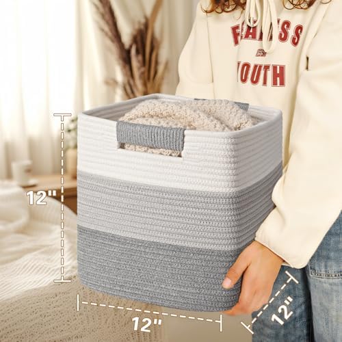 12 Inch Storage Cubes, 3 Pack Cube Storage Bins - Image 4