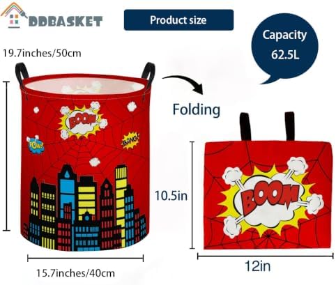 Kids Laundry Basket Spider Hamper - Image 2