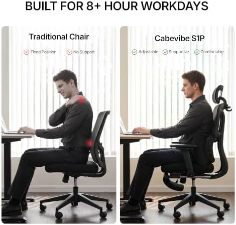Ergonomic Office Chair for Long Hours Sitting, High Back Mesh Desk Chair - Image 4
