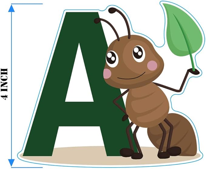 DEKOSH Animal Alphabet Kids Wall Decals - Peel & Stick Educational Baby Stickers for Playroom, Classroom Decoration