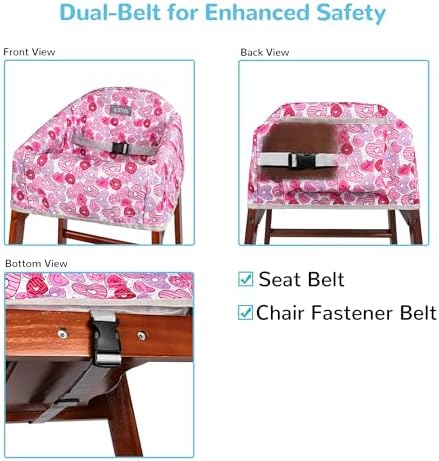 Solfres Dual-Belt High Chair Cover, Baby High Chair Cover, Upgrade Version - Image 2