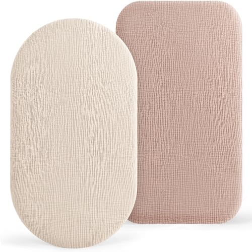 Bearmoss 2-Pack Baby Bassinet Sheets by Bearmoss