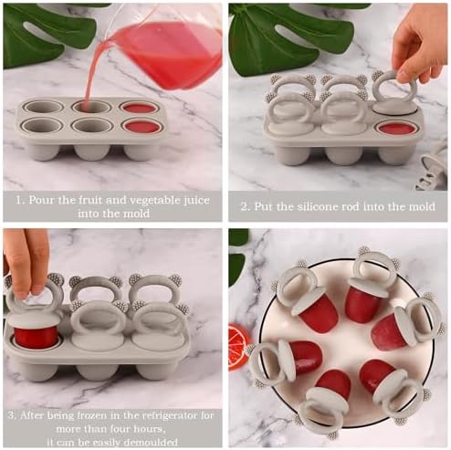 Popsicle Mold Baby Food Storage Container Food Freezing Tray Grey - Image 6