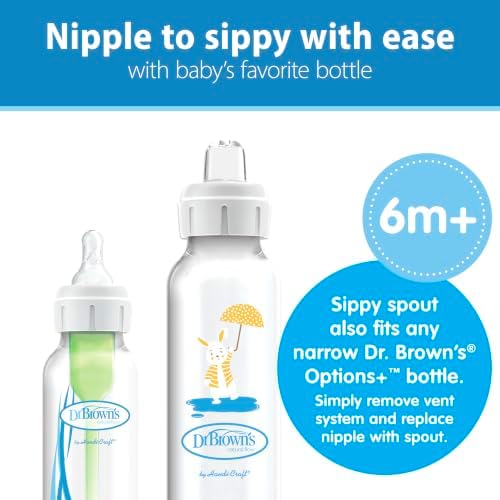 Dr. Brown's Narrow Sippy Spout Bottle, 8 oz - Image 3