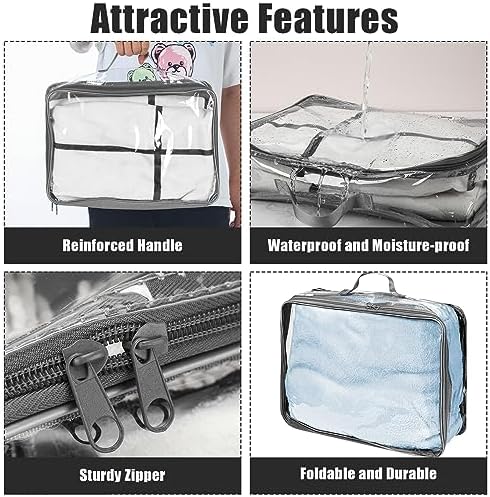 Hillban 6 Pcs Large Clear Packing Cubes - Image 3