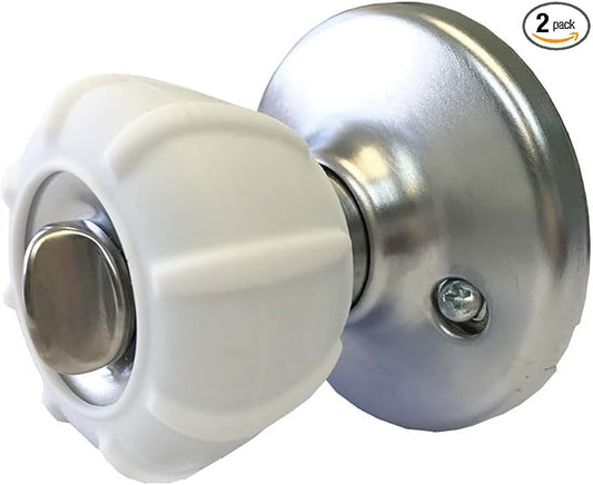 Enjoy Cover - 2 Pack Silicone Door knob Grips Maximum Grip Nonslip Arthritis & Senior Living Aids Grippy Easy Open Fits All Door Knob Universal Size Decorative (White)
