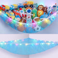 Stuffed Animals Hammock with LED Light Toy Net Room Decor Corner Storage by UnicornCastle